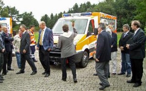 Segnung durch Dekan Weber begleitet von RZV-Geschäftsführer Roth